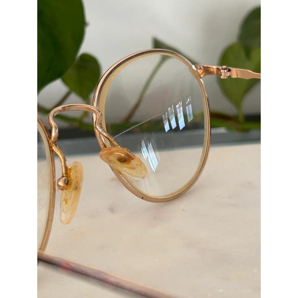 Fratelli Lozza Bristol Tortoise Gold Round Eyeglasses Frames Italy 53-20 140